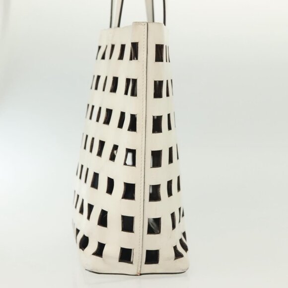 PRADA Tote Bag Leather White Auth - Picture 4 of 16